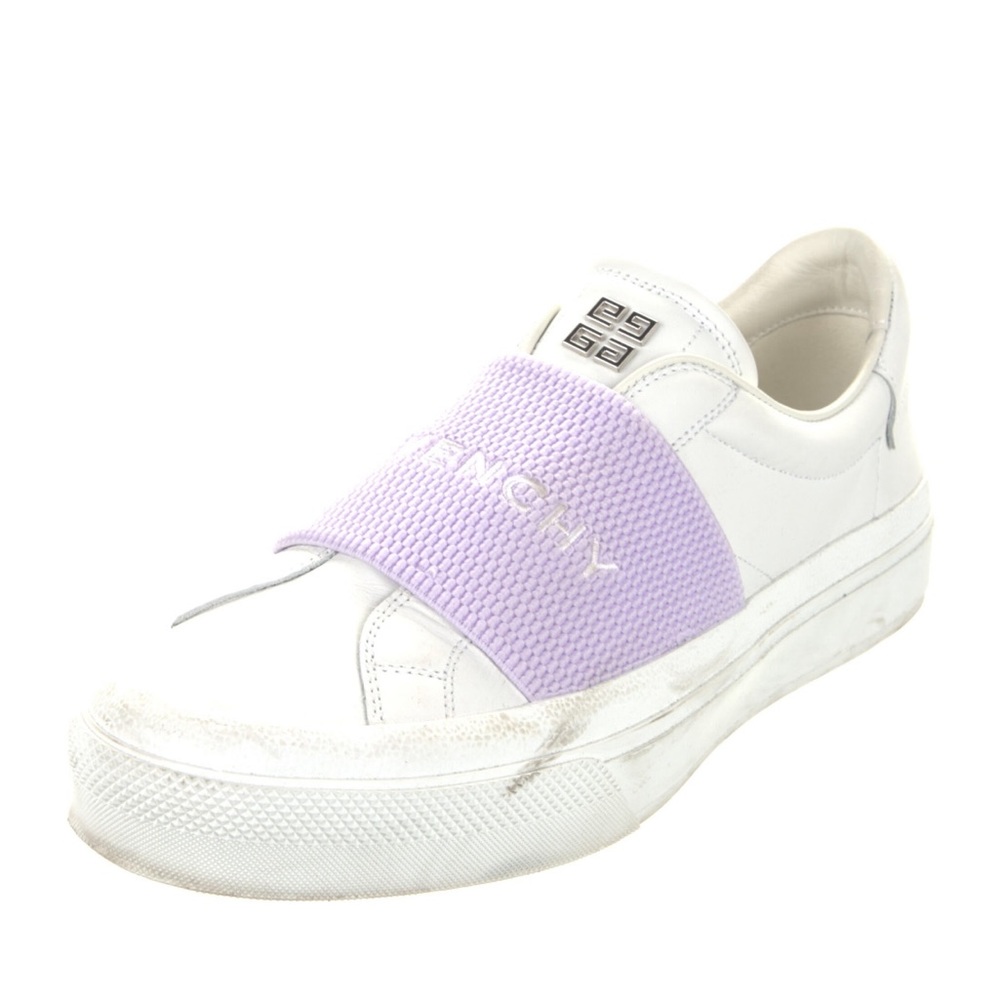 Givenchy White & Purple City Sport Sneakers
